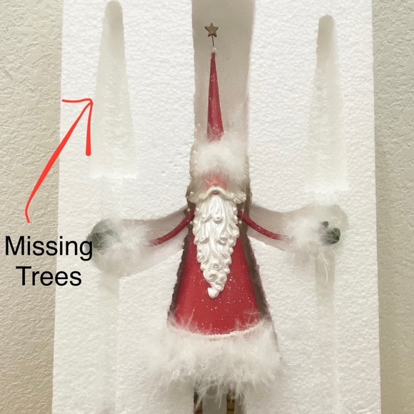 Retired 2005 DEPARTMENT 56 Christmas Krinkles Santa Holding Trees Figure - Picture 15 of 15